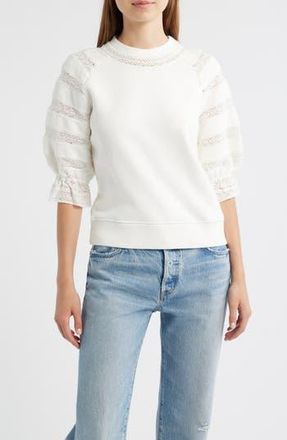 Rails Aggy Lace Sweater in Ivory at Nordstrom Rack, Size Small