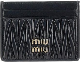 Miu Miu Matelass&eacute; nappa leather cardholder Woman One Size