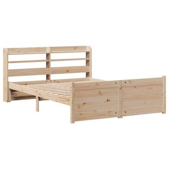 Berkfield Home Beautiful Bed Frame with Headboard without Mattress 135x190 cm Double in Light Tan