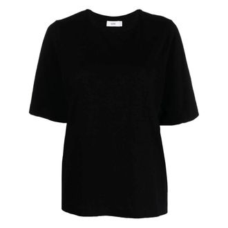 Closed Tops, Dames, Zwart, S, Katoen, T-shirt met wijde mouwen