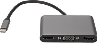 OEM Adaptador Usb-c A Hdmi/vga, Compatible Con Pantalla Triple, Concentrador Multifuncional 5 En 1, Resoluci&oacute;n 4k V&iacute;vida Y Carga R&aacute;pida De 100 W