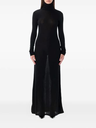 The Garment Maxi-jurk met col - Zwart