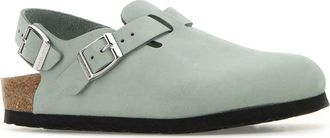 Birkenstock Unisex Mint Green Suede Tokyo Slippers Puresage Flat Shoes