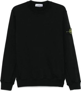 Stone Island Casual katoenen sweatshirt - Heren - Sweatshirts & Hoodies - Zwart - Maat: XL Katoen