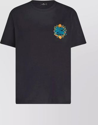 Etro embroidered cotton short-sleeve t-shirt