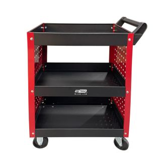 OEM Carro De Taller Metalizado Awtools, Modelo 3 Niveles Con Perforaci&oacute;n, Ideal Para Organizar Herramientas, Dise&ntilde;o Robusto, Compacto, Alta Capacidad De C