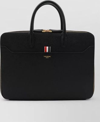 Thom Browne structured laptop shopper bag double handles