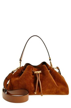Jimmy Choo London Cinch M Leather Bucket Bag in Tan at Nordstrom