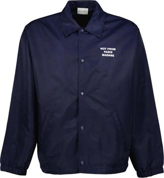 Dr&ocirc;le de Monsieur La Veste Slogan - Heren - Zomerjassen - Blauw - XL - Nylon - Jassen