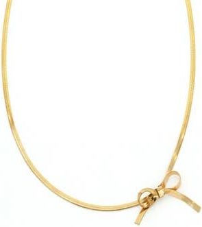 Panacea Snake Chain Bow Necklace in Gold at Nordstrom Rack
