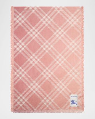 Burberry Gradient Check Wool Silk Scarf