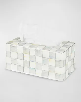 MacKenzie-Childs Check Painted Steel Tissue Box Cover