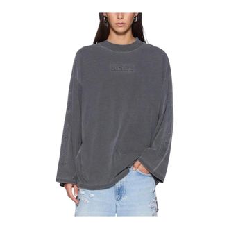 Ksubi Sott Altar Boyfriend LS Tee - Dames - Tops - Grijs - Maat: M/L Katoen
