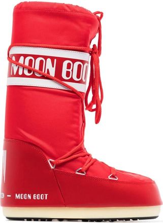 Moon Boot Icon Mini Boot - Dames - Winterlaarzen - Rood - 45 EU - Leer - Schoenen