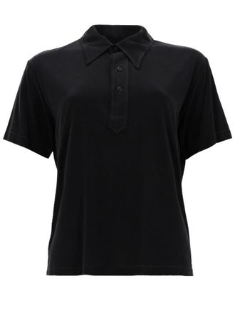 Maison Margiela Cupro Blend Three-Button Polo Shirt