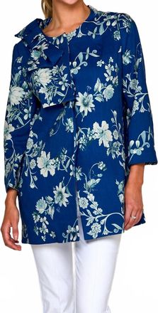 Sara Campbell Sabrina Bow Jacket In Mum Garden