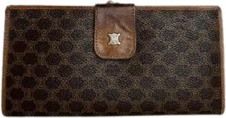 Celine Pre-owned Macadam Triomphe Lange Portemonnee - Dames - Vintage Accessoires - Bruin - ONE Size - Leer - Vintage