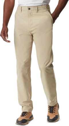G.H. Bass & Co. Bass Outdoor Traveler Pants Mens Beige Mid Rise Slim Straight Leg FTS1649
