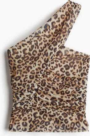 H&M Drapiertes One-Shoulder-Top - Schwarz