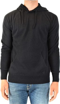 Emporio Armani Stijlvolle Hoodie - Heren - Hoodies - Blauw - XL - Katoen - Hoodies & sweatvesten