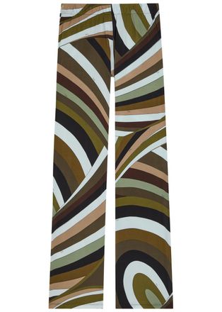 Pucci Printed Satin-jersey Trousers - Multicoloured - 46 (UK14 / L)