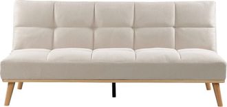 Kenay Home Sof&aacute; cama tapizado beige 187 x 84 cm
