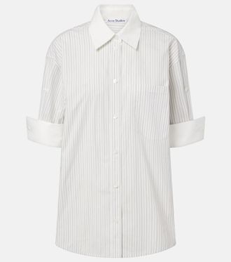 Acne Studios Striped cotton poplin shirt