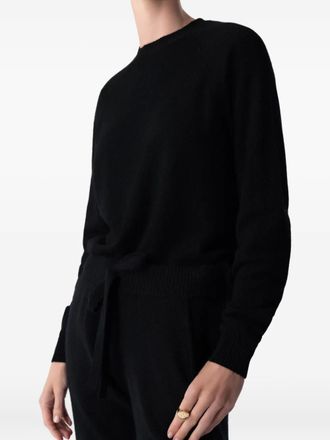 Minnie Rose crew-neck sweater - Black