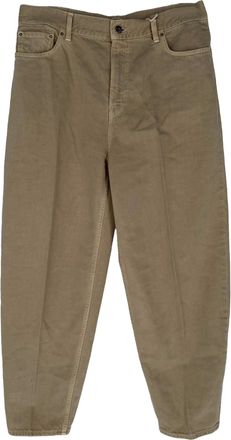 Toteme Wide Tapered Jeans in Beige Cotton