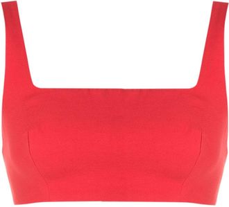 Lenny Niemeyer Top corto Papoula con scollo quadrato - Rosso
