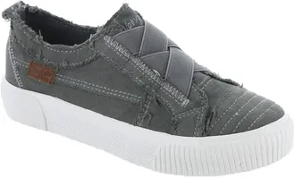 Blowfish Womens Create Sneakers In Steel Gray Washed Canvas