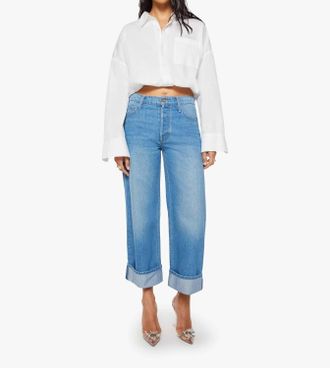 Mother Smoothie Crop Cuff Jeans In Secret Ingredient