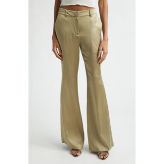 Ramy Brook Vivienne Silk Flare Leg Pants in Safari at Nordstrom, Size 00