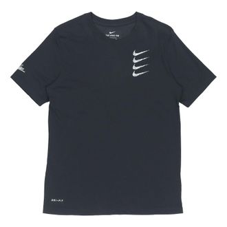 Nike Dri-fit Casual Sports Breathable Training Short Sleeve Black DD9231-010