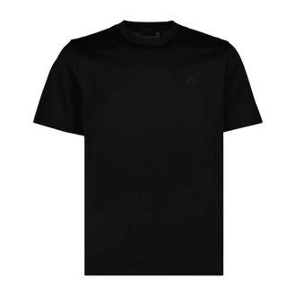 Moncler T-Shirts, male, Black, Size: M Vertical Logo T-shirt