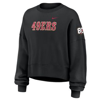 Nike San Francisco 49ers 80th Anniversary Phoenix Nike Womens NFL Pullover Crew in Black | 01D700A9B-WKR