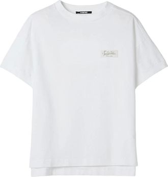 Jacquemus Tops, Heren, Wit, 2Xl, Katoen, Montaigne T-shirt