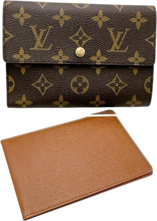 Louis Vuitton Brown Monogram Wallet (Tri-Fold) (Pre-Owned)