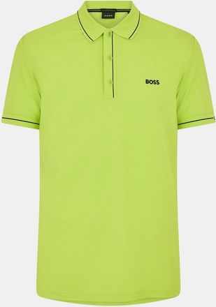 HUGO BOSS Mens Bright Green Paule Polo Shirt - Size X-Large