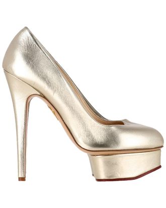 Charlotte Olympia Womens Leather Dolly Platform Pump (Authentic Pre-Loved)