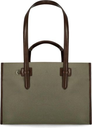 Max Mara Gianna Bag - Dames - Shoppers - Groen - ONE Size - Katoen - Tassen
