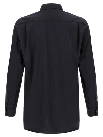 Comme Des Gar&ccedil;ons Pinstripe Wool Blend Shirt - Navy