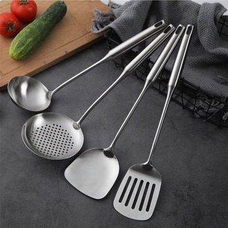 OEM Juego De Utensilios De Cocina De Acero Inoxidable - 4 Piezas - Apto Para Lavavajillas - Acero Inoxidable 304