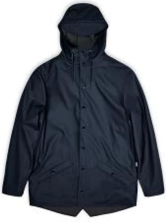 Rains Stijlvolle Waterdichte Jas - Heren - Regenjassen - Blauw - S - Polyester - Jassen