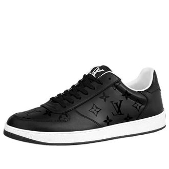 Louis Vuitton Rivoli Sneakers Black Monogram with White 1A9FGZ