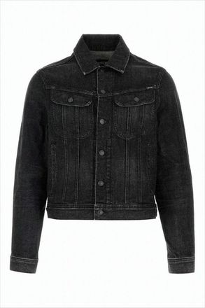 Tom Ford Cropped Denim Jacket With Classic Collar