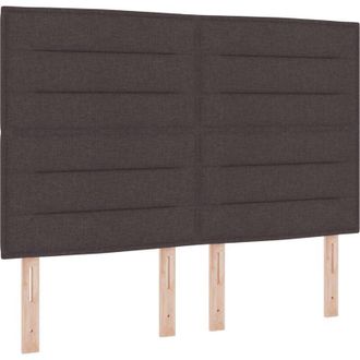 vidaXL Box Spring Bed with Mattress Dark Brown 140 x 190 cm Fabric vidaXL