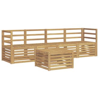 vidaXL Conjunto De Sof&aacute;s De Exterior 5 Pcs Blanco Vidaxl