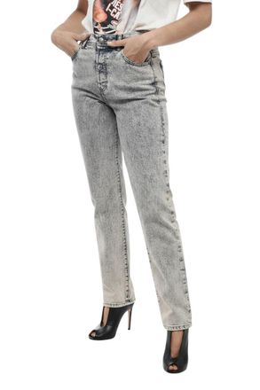 Diesel Grey Straight High Rise Jeans