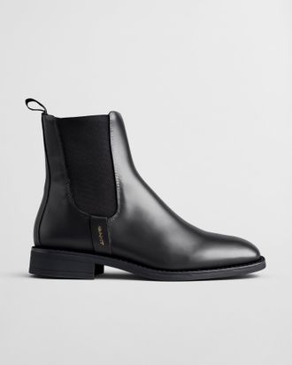GANT Women Fayy Leather Chelsea Boots (37) BLACK